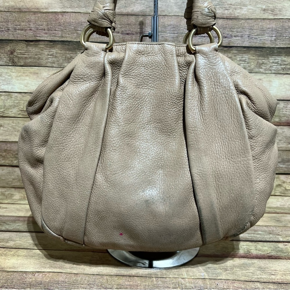 Prada Beige Leather Zip Hobo Bag - Picture 4 of 12